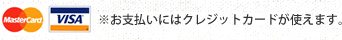 お支払いにはクレジットカードが使えます。