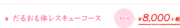 だるおも体レスキューコース
