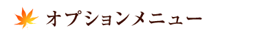 オプションメニュー